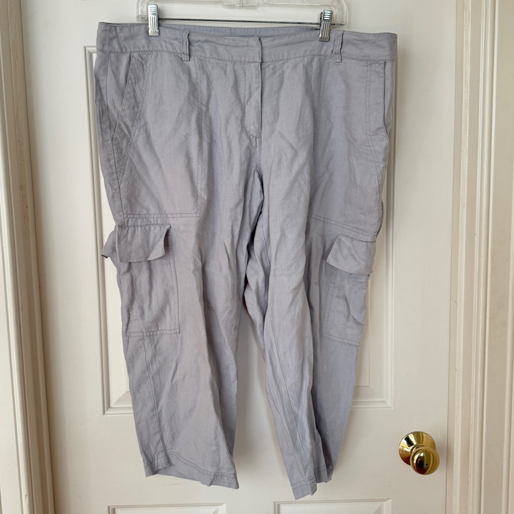 Eileen Fisher Organic Linen Cargo Capris